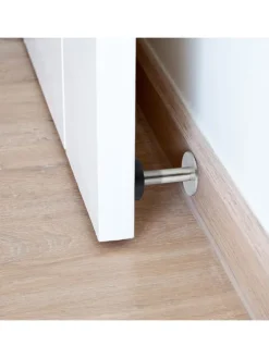 2 x Türstopper in Schwarz/ Silber