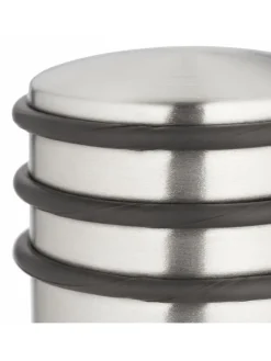 4 x Türstopper in Silber/ Schwarz - (H)7,5 x Ø 7 cm