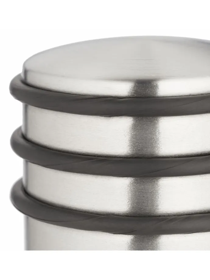 4 x Türstopper in Silber/ Schwarz - (H)7,5 x Ø 7 cm