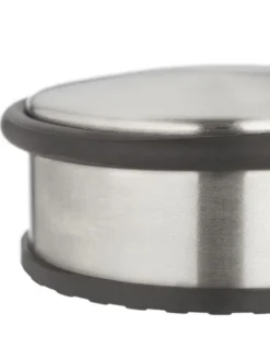 4 x Türstopper in Silber/ Schwarz - (H)4,5 x Ø 10,5 cm