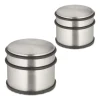 2 x Türstopper in Silber/ Schwarz - (H)7,5 x Ø 9 cm