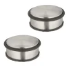 2 x Türstopper in Silber/ Schwarz - (H)4,5 x Ø 10,5 cm