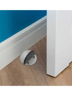 6 x Türstopper in Silber/ Schwarz