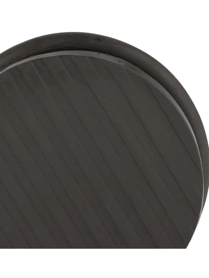 4 x Türstopper in Silber/ Schwarz - (H)7,5 x Ø 9 cm