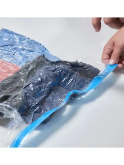 60 x Vakuumbeutel Set in Transparent/ Blau