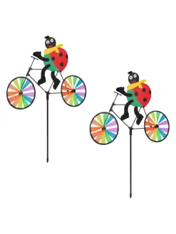 2 x Windrad "Marienkäfer" in Bunt - (B)52 x (H)75,5 x (T)4 cm