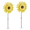 2 x Windrad "Sonnenblume" in Gelb - (B)29 x (H)76 x (T)8 cm