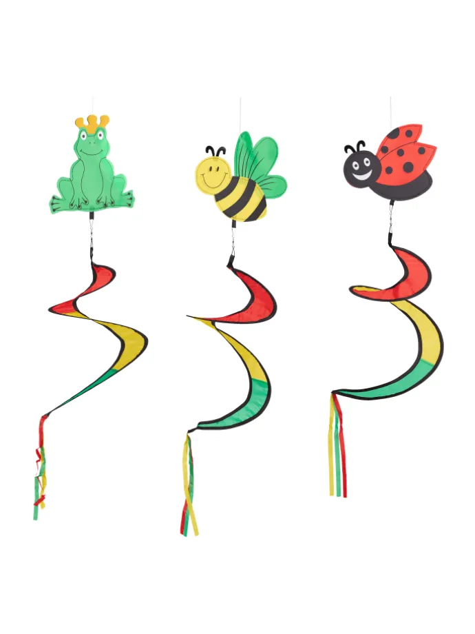 3 x Windspiel in Bunt