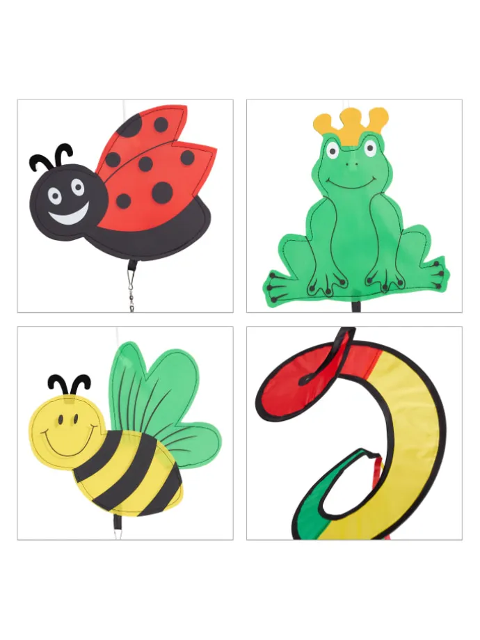 3 x Windspiel in Bunt