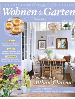 12 x WOHNEN & GARTEN Zeitschrift (Gutschein für Jahres Abo)