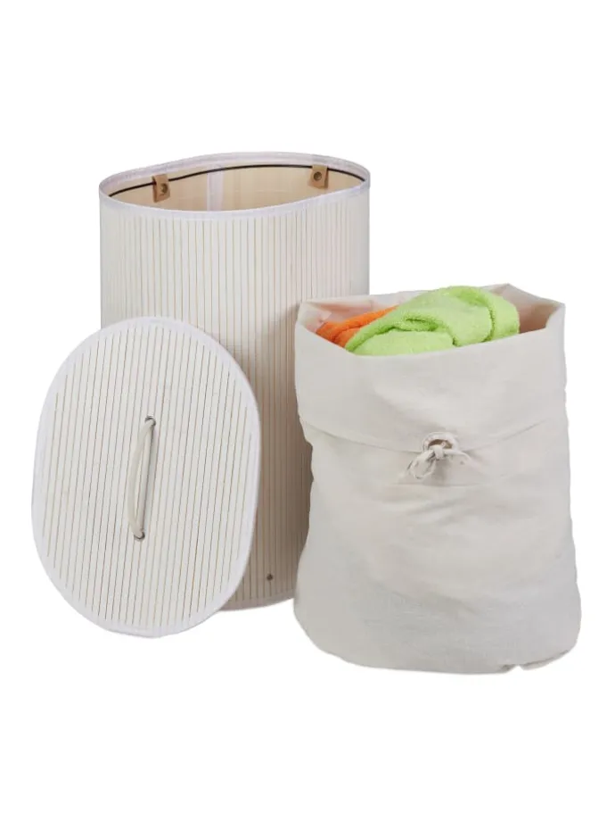 2 x Wäschekorb in Weiß - (B)42 x (H)55 x (T)32 cm