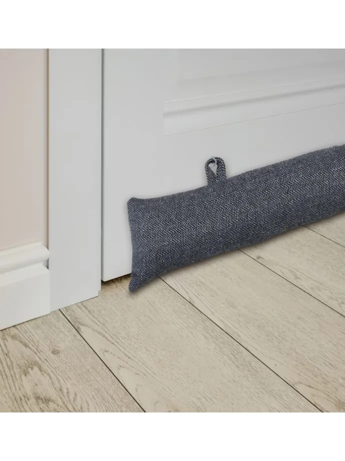 2 x Zugluftstopper "Stern" in Grau - 76 cm