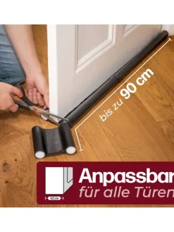 2 Zugluftstopper für Türen bis zu 90cm - Doppelseitiger Schutz -