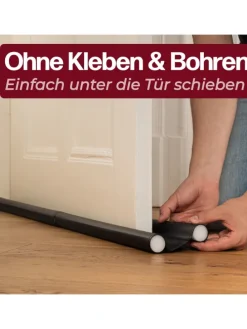 2 Zugluftstopper für Türen bis zu 90cm - Doppelseitiger Schutz -