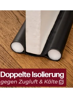 2 Zugluftstopper für Türen bis zu 90cm - Doppelseitiger Schutz -