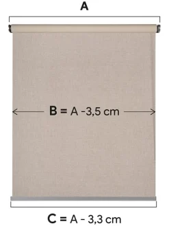 Abdunklungsrollo in Beige