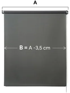 Abdunklungsrollo in Dunkelgrau