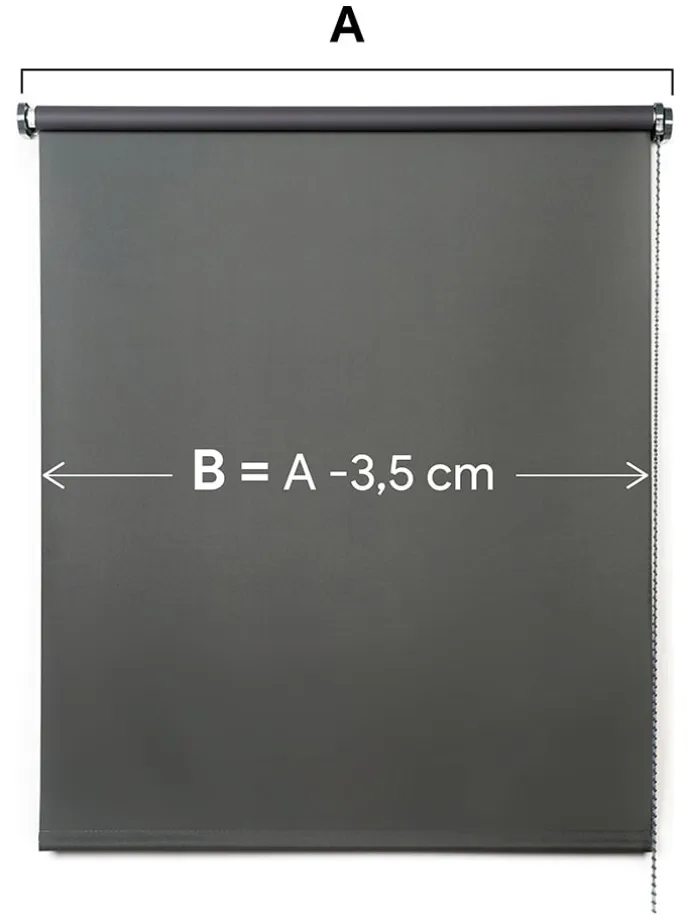 Abdunklungsrollo in Dunkelgrau