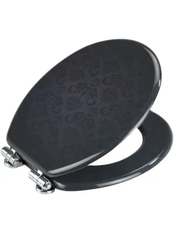 Absenkautomatik-WC-Sitz "Bellevue" in Schwarz