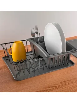 Abtropfgestell ''Aquatex'' in Grau - (B)35 x (H)30 x (T)12 cm