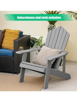 Adirondack Stuhl bis zu 170kg in Grau