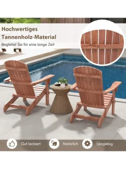 Adirondack Stuhl klappbar in Braun