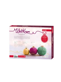 Adventskalender - Wollkram - gefüllt, Häkelnadeln, Wolle, Anleitung in Bunt