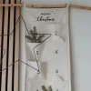 Adventskalender "Merry Christmas" in Weiß - (L)180 x (B)30 cm