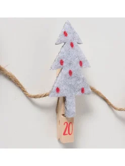 Adventskalender "Monti" in Grau/ Rot/ Grün