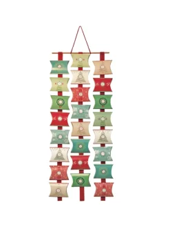 Adventskalender zum Befüllen - 24er Kissenverpackungs-Kette in Bunt