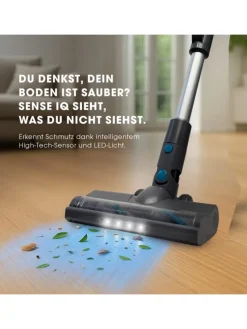 Akku Staubsauger mit Schmutzsensor Sense IQ in Grau