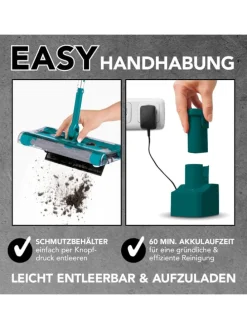 Akku-Besen Swivel Sweeper G2 - kabellos und wiederaufladbar - smaragd