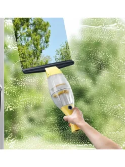 Akku-Fensterreiniger 3,7 V in Gelb mit Verlängerungsstange