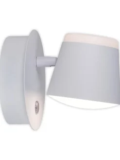 Akku-LED-Wandleuchte "Tondo" in Weiß - (B)14,5 cm