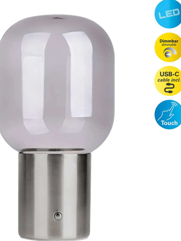 Akku-Tischleuchte "Albero" in Silber - EEK G (A bis G)