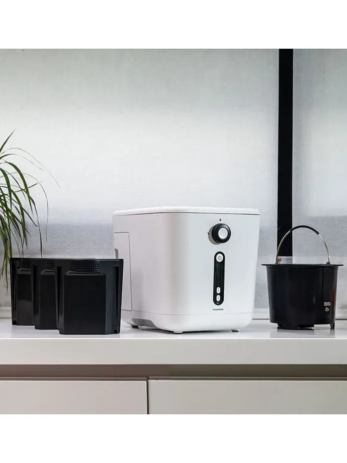 Aktivkohlefilter für Küchenkomposter in Schwarz - (B)18 x (H)18 cm