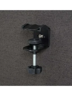 Akustik-Tischtrennwand G75, 60x140cm braun-grau