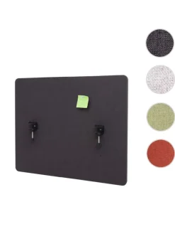 Akustik-Tischtrennwand G75, 60x75cm braun-grau