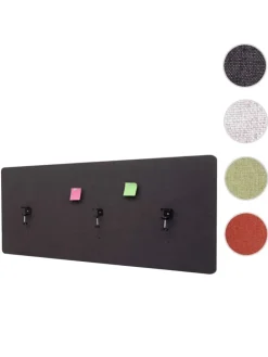 Akustik-Tischtrennwand G75, 60x160cm braun-grau