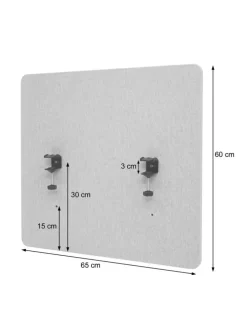 Akustik-Tischtrennwand G75, 60x65cm grau