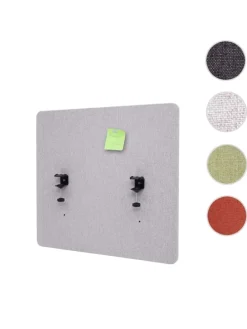 Akustik-Tischtrennwand G75, 60x65cm grau