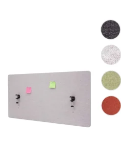 Akustik-Tischtrennwand G75, 60x120cm grau