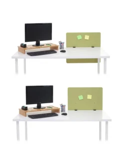 Akustik-Tischtrennwand G75, 60x65cm grün