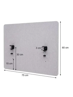Akustik-Tischtrennwand G75, 60x75cm grün