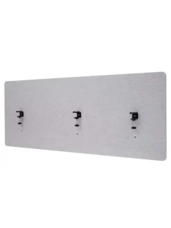 Akustik-Tischtrennwand G75, 60x160cm grau