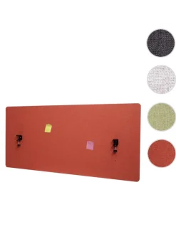 Akustik-Tischtrennwand G75, 60x140cm braun