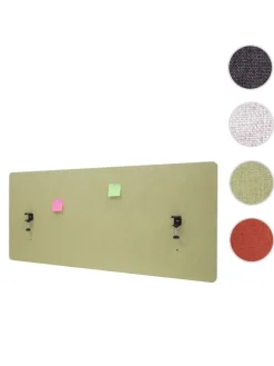 Akustik-Tischtrennwand G75, 60x140cm grün