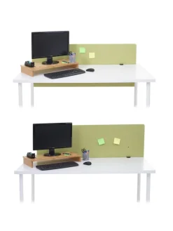 Akustik-Tischtrennwand G75, 60x120cm grün