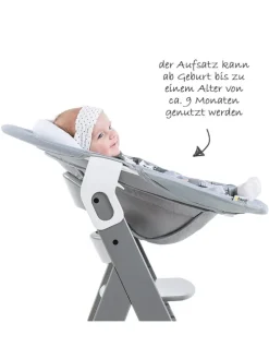 Alpha Plus Grey Newborn Set - 3-tlg. Hochstuhl in grau