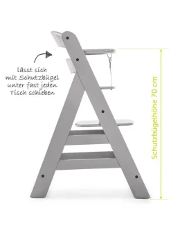 Alpha Plus Grey Newborn Set - 4-tlg. Hochstuhl in grau